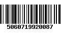 Código de Barras 5060719920087