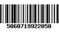 Código de Barras 5060719922050