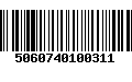 Código de Barras 5060740100311