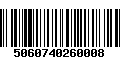 Código de Barras 5060740260008