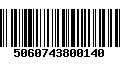 Código de Barras 5060743800140