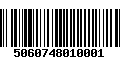 Código de Barras 5060748010001