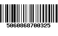 Código de Barras 5060868700325