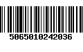 Código de Barras 5065010242036