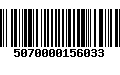 Código de Barras 5070000156033