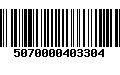 Código de Barras 5070000403304