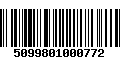 Código de Barras 5099801000772