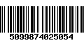 Código de Barras 5099874025054