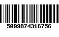 Código de Barras 5099874316756