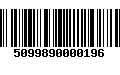 Código de Barras 5099890000196