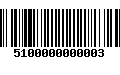 Código de Barras 5100000000003