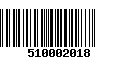 Código de Barras 510002018