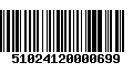 Código de Barras 51024120000699