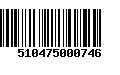 Código de Barras 510475000746