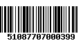 Código de Barras 51087707000399