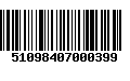 Código de Barras 51098407000399