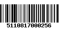 Código de Barras 5110817000256