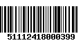 Código de Barras 51112418000399