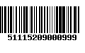 Código de Barras 51115209000999