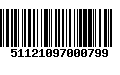 Código de Barras 51121097000799