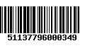 Código de Barras 51137796000349