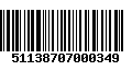 Código de Barras 51138707000349