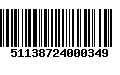 Código de Barras 51138724000349
