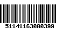 Código de Barras 51141163000399