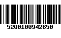 Código de Barras 5200100942650