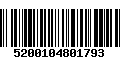 Código de Barras 5200104801793