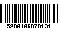 Código de Barras 5200106870131