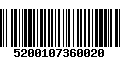 Código de Barras 5200107360020