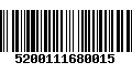 Código de Barras 5200111680015