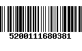 Código de Barras 5200111680381