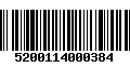 Código de Barras 5200114000384