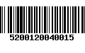 Código de Barras 5200120040015