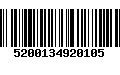 Código de Barras 5200134920105