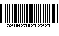 Código de Barras 5200250212221