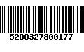 Código de Barras 5200327800177