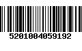 Código de Barras 5201004059192