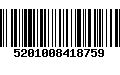 Código de Barras 5201008418759