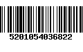 Código de Barras 5201054036822