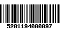 Código de Barras 5201194000097