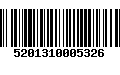 Código de Barras 5201310005326