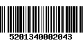 Código de Barras 5201340002043