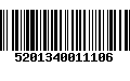 Código de Barras 5201340011106