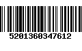 Código de Barras 5201360347612