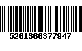 Código de Barras 5201360377947