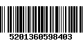 Código de Barras 5201360598403