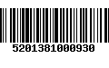 Código de Barras 5201381000930